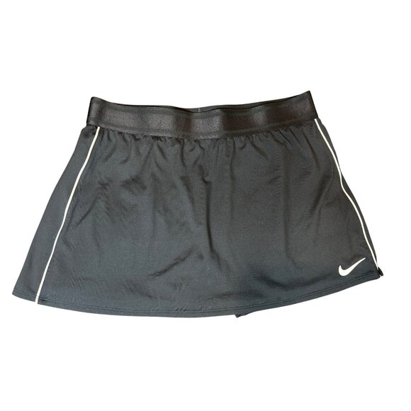 NIKE Dri-Fit Womens Athletic Tennis Skort With Built-In Compression Shorts M Bla - Picture 3 of 9